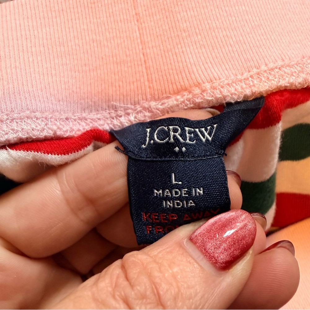J. Crew Holiday Striped PJ set - Red, Green, and Pink - Picture 14 of 14